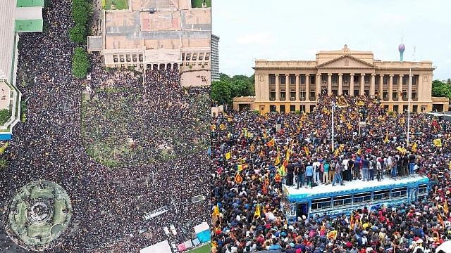 அதிபர் மாளிகை பதுங்கு குழியில் கட்டுக்கட்டாக கண்டெடுக்கப்பட்ட பணம்.. அதிகாரிகளிடம் ஒப்படைத்த பொதுமக்கள்!