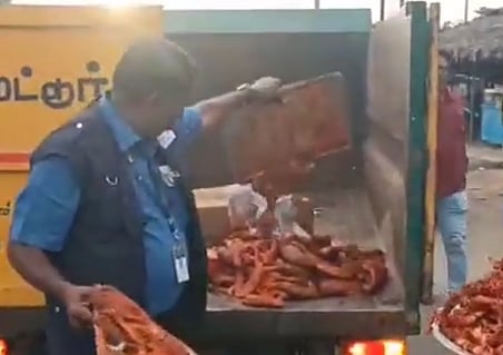 கெட்டுபோன மீன நீங்க சாப்பிடுவீங்களா?: வாக்குவாதம் செய்த உரிமையாளர்கள்: 300 கிலோ பறிமுதல் செய்த அதிகாரி!