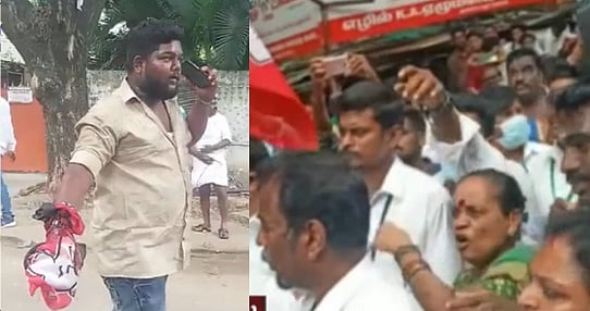 அதிமுக பொதுக்குழு மேடையில் வாக்குவாதத்தில் ஈடுபட்ட CV.சண்முகம் - KP.முனுசாமி : அதுக்குள்ள அடுத்த சண்டையா?