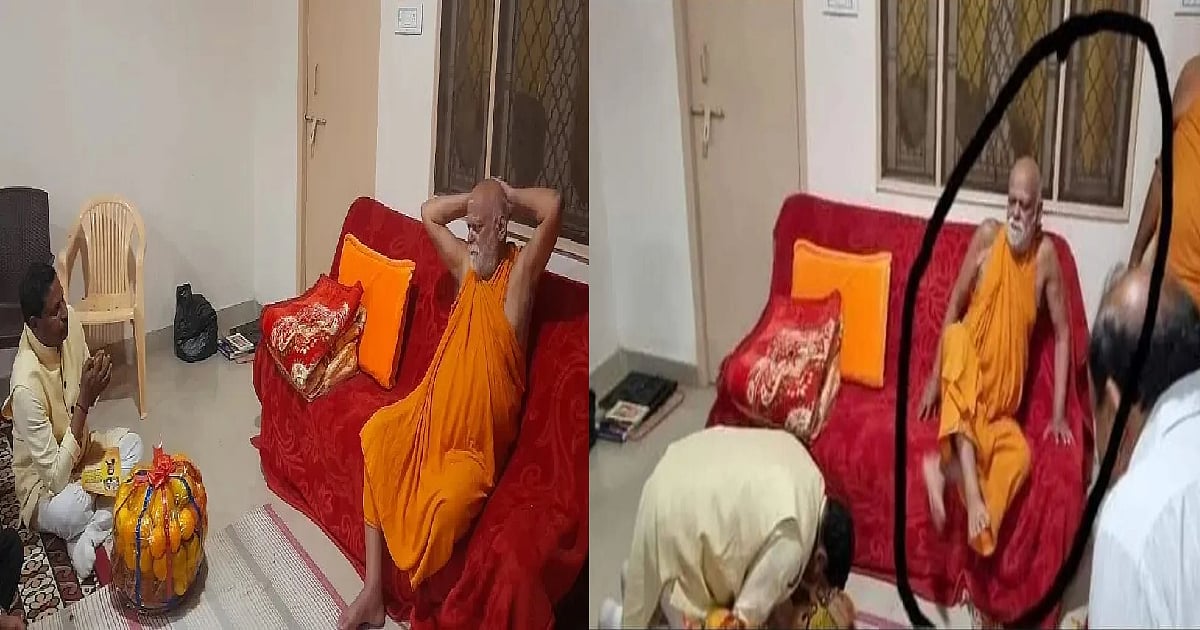 ஆசி வாங்க காலை தொட்ட பட்டியலின BJP MP.. அசிங்கம் என்று சொல்லி காலை தூக்கி முகம் சுளித்த சங்கராச்சாரி ?