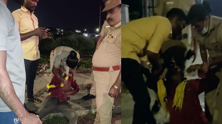 சாலையில் சென்ற முதியவருக்கு நெஞ்சுவலி.. முதலுதவி செய்து மருத்துவமனையில் சேர்த்த பெண் காவல் ஆய்வாளர்!