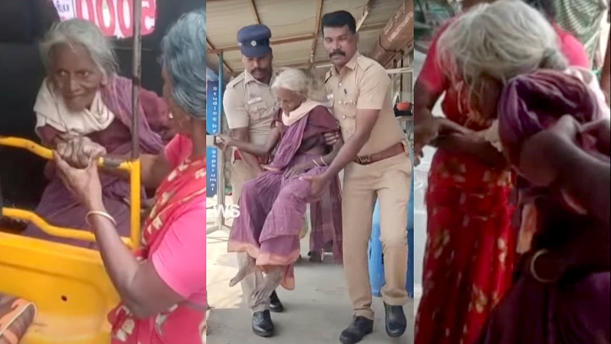 வீட்டை விட்டு வந்த பாட்டியை மீட்ட காவலர்கள்.. வாசலில் போட்டுவிட்டு செல்லுமாறு கூறிய கொடூர உறவுக்கார பெண்!