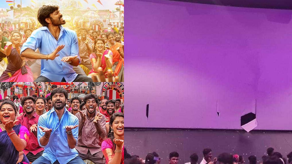 "சும்மா கிழி.." தியேட்டர் திரையை கிழித்த தனுஷ் ரசிகர்கள்.. பாதியிலே நிறுத்தப்பட்ட திருச்சிற்றம்பலம் படம்!