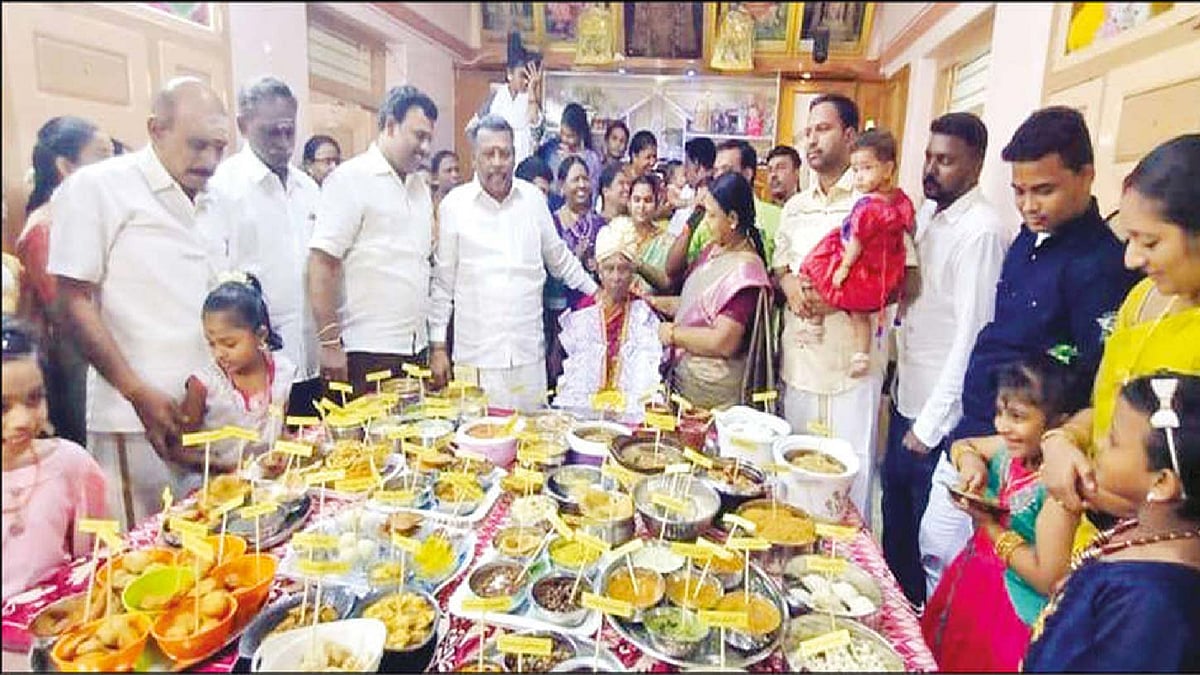 "ஏனென்றால் உன் பிறந்தநாள்.." - 80 வயது மூதாட்டிக்கு 80 வகையான சாப்பாடு.. நெகிழ வைத்த குடும்பத்தினர் !