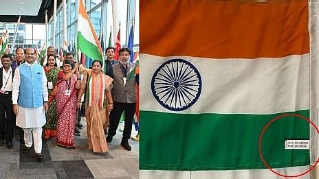 இந்திய தேசியக் கொடியில் Made in China வாசகம்.. அதிர்ச்சியடைந்த சபாநாயகர்கள்: மவுனம் காக்கும் ஒன்றிய அரசு!