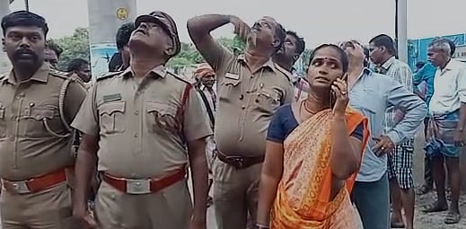 வீட்டை விட்டு சென்ற மனைவி.. செல்போன் டவரில் ஏறி தற்கொலை மிரட்டல் விடுத்த கணவன்!