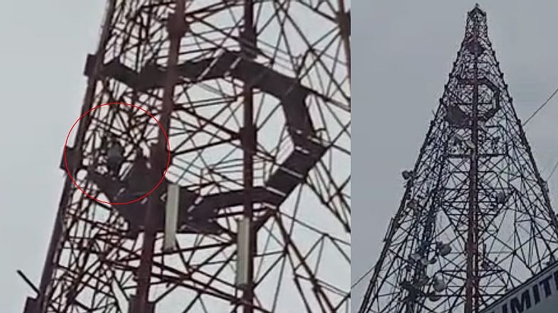 வீட்டை விட்டு சென்ற மனைவி.. செல்போன் டவரில் ஏறி தற்கொலை மிரட்டல் விடுத்த கணவன்!