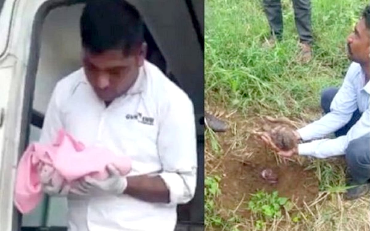 மண்ணுக்கடியில் இருந்து வந்த அழுகை சத்தம்.. உயிருடன் புதைக்கப்பட்ட பச்சிளம் குழந்தை - பதறி மீட்ட விவசாயி !