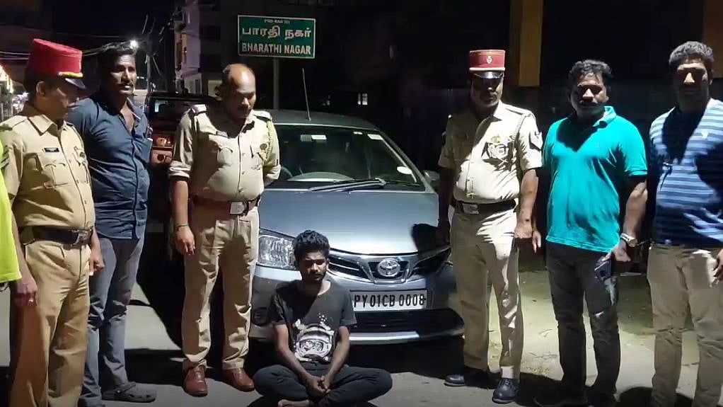 காரை ஓட்டி பார்ப்பதாகக் கூறி திருடிச் சென்ற கேரள வாலிபர்.. விரட்டிச் சென்று  பிடித்த போலிஸ்!