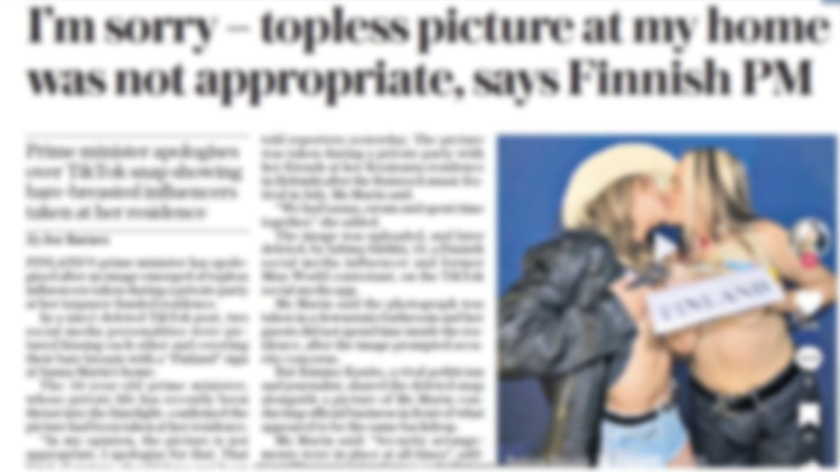 FINLAND பிரதமர் வீட்டில் ஆபாச புகைப்படம் எடுத்த தோழிகள்.. வெளியான புகைப்படத்தால் மீண்டும் சர்ச்சை !