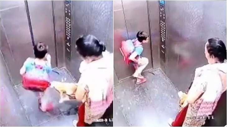 Liftல் சிறுவனை கடித்த நாய்.. வேடிக்கை பார்த்த பெண்ணை வசைபாடும் நெட்டிசன்கள்: அதிர்ச்சி வீடியோ!