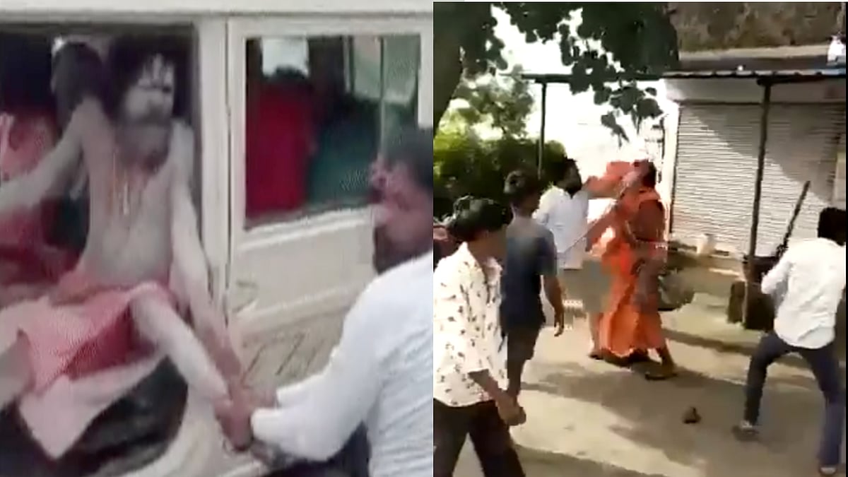 குழந்தைகளை கடத்த வந்ததாக நினைத்து கிளம்பிய வதந்தி.. சாமியார்களை சரமாரியாக தாக்கிய கிராம மக்கள் ! - VIDEO