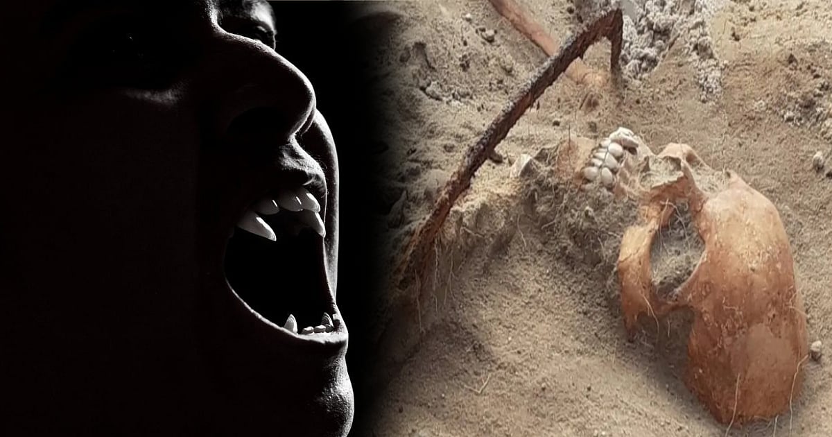 மேலெழுந்த கோர பற்கள், கழுத்தை சுற்றி கத்தி.. ஐரோப்பாவில் கண்டறியப்பட்ட ரத்தக்காட்டேரியின் சடலம் !