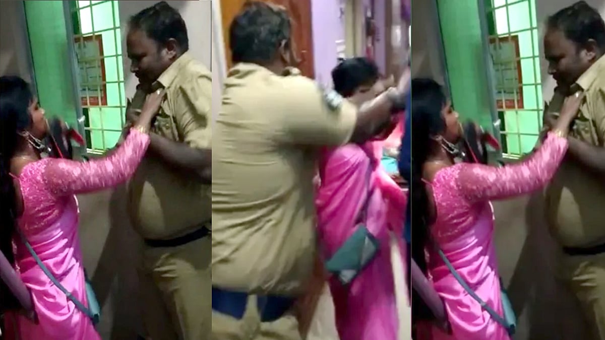 காதலன் வீட்டில் தகராறு செய்த காதலி.. தட்டிக்கேட்ட காவலரை தாக்கிய இளம்பெண் கைது.. என்ன நடந்தது ?