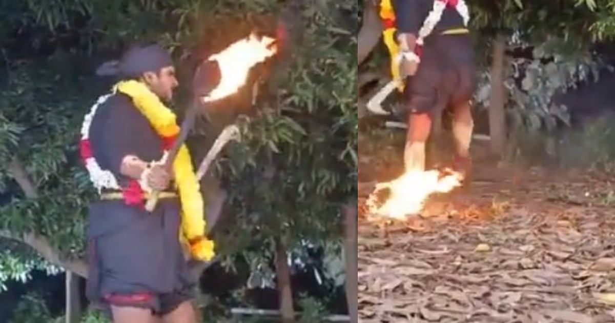 திரைப்பட படப்பிடிப்பின்போது திடீரென ஏற்பட்ட தீவிபத்து : நூலிழையில் உயிர்தப்பிய பிரபல தமிழ் ஹீரோ !