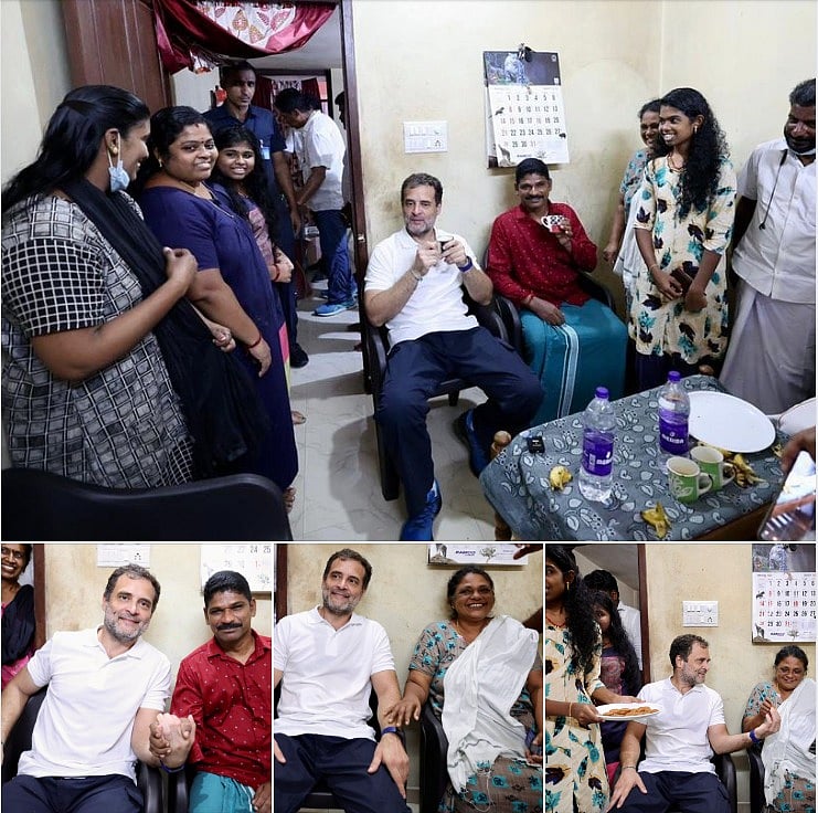 "ஒரு கப் சாயா குடிக்க வாங்க தலைவரே":அழைப்பை ஏற்று வீட்டிற்கு சென்று டீ குடித்த ராகுல் -திட்டமிடாத நிகழ்வு