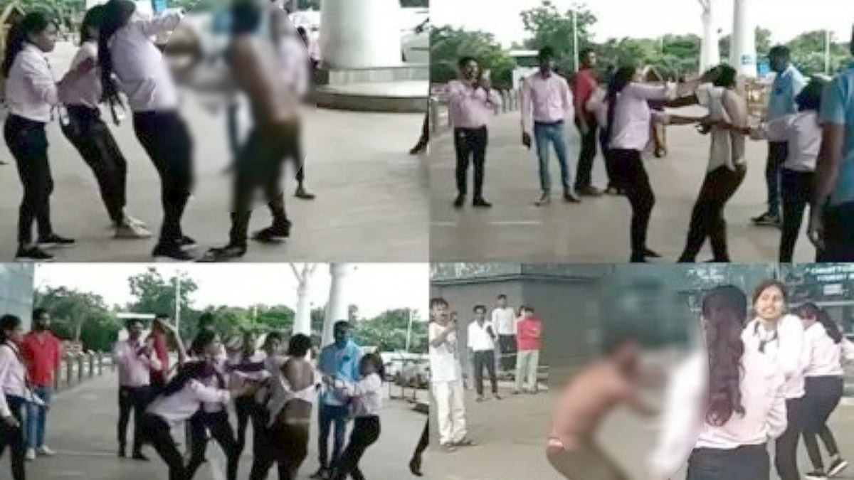 சத்தீஸ்கர் :சம்பள பாக்கியை கேட்ட இளைஞர்.. விமான நிலைய வாசலில் வைத்து கடுமையாக தாக்கிய இளம்பெண்கள் : VIDEO