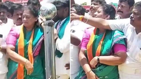 அரசு உத்தரவை மதிக்காத சசிகலா புஷ்பா : வீட்டில் இருந்த பொருட்களை தூக்கி வெளியே எறிந்த டெல்லி அதிகாரிகள் !