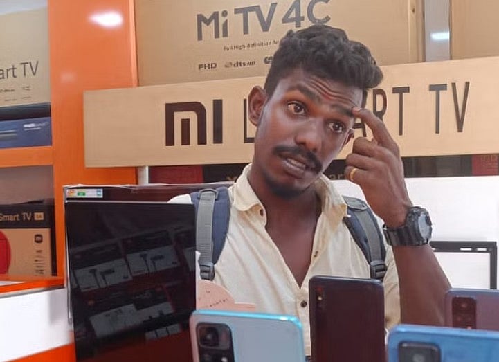 சிக்னல் வீக்கா இருக்கு.. கடையில் திருட்டுத்தனமாக Amazon Pay மூலம் புதிய செல்போனை வாங்க  முயன்ற வாலிபர்!