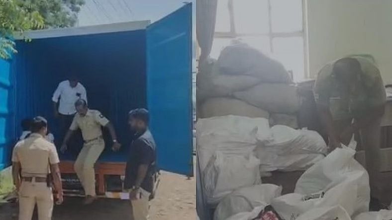 கண்டெய்னர் லாரியில் ரகசிய அறை.. 300 கிலோ குட்கா கடத்தல்: அதிரடியாக பறிமுதல் செய்த போலிஸ்!
