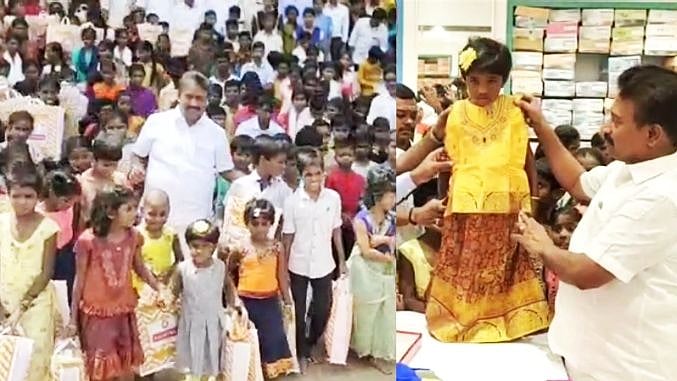 சத்தமில்லாமல் உதவி - ஆதரவற்ற குழந்தைகளுக்கு 3 லட்சத்திற்கு புத்தாடை வாங்கி கொடுத்து அசத்திய தி.மு.க MLA!