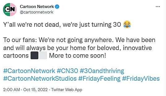 “RIP கார்ட் போடலாம்னு நினைச்சீங்களா..எங்களுக்கு எண்டே கிடையாது”-CARTOON NETWORK பதிலால் 90'S கிட்ஸ் குஷி!