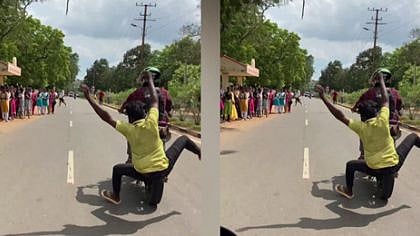 அய்யோ போச்சே போச்சே.. கல்லூரி மாணவிகள் முன்பு சீன் போட நினைத்த வாலிபருக்கு நேர்ந்த பரிதாபம்!