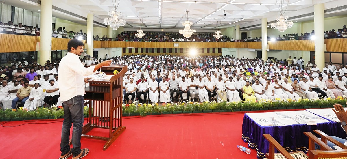 "நமக்கு கிடைக்கவேண்டிய  உரிமை கிடைக்காவிட்டால் திமுகவின் போர்க்குணம் வெளிப்படும்"-உதயநிதி ஸ்டாலின் ஆவேசம்
