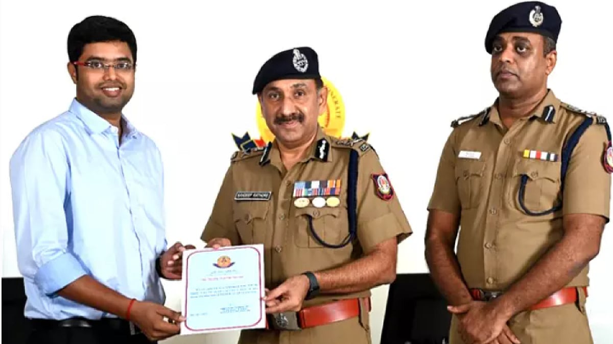 சாலையில் சுற்றித்திரிந்த குழந்தை.. காரை நிறுத்தி குழந்தையை போலிஸில் ஒப்படைத்தவருக்கு கமிஷனர் பாராட்டு !