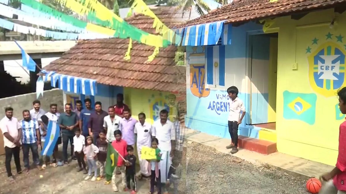 #FIFA2022 :உலகக்கோப்பையை நேரலையில் பார்க்க தனி வீட்டையே வாங்கிய கேரள ரசிகர்கள் ! viral புகைப்படம் ! 