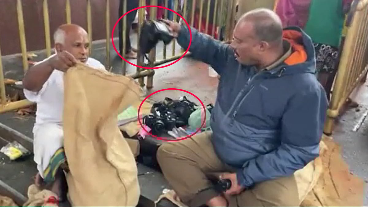 புகைப்பட கலைஞர்களின் கேமராக்களை பறித்து உண்டியலில் போட்ட அதிகாரிகள்.. திருப்பதியில் அதிர்ச்சி !