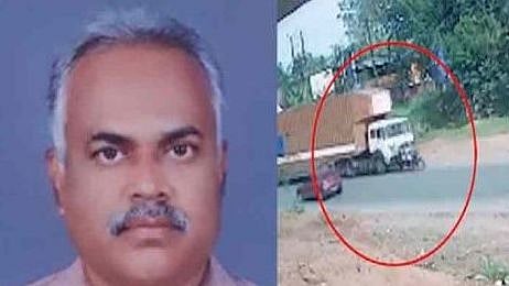 20 மீட்டர் இழுத்துச் சென்ற கண்டெய்னர் லாரி.. பள்ளிக்கு சென்ற தந்தை - மகளுக்கு நேர்ந்த துயரம்!