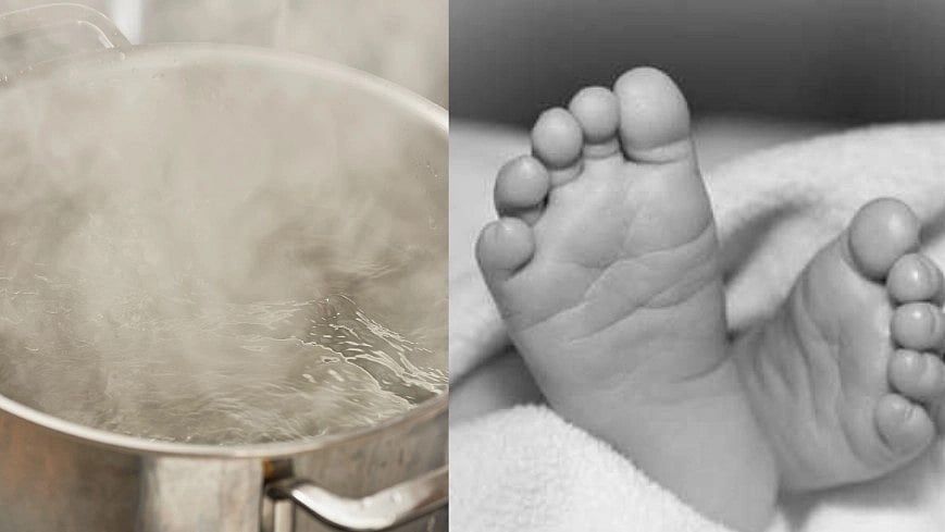 கொதிக்கும் தண்ணீர் பாத்திரத்தில் தவறி விழுந்த ஒரு வயது குழந்தை.. தந்தை கண் எதிரே நடந்த துயரம்!