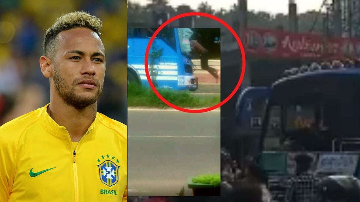 நெய்மர் ரசிகன்டா நான்.. பேருந்தின் கண்ணாடியை தலையால் முட்டி உடைத்த முரட்டு ரசிகர் ! கேரளாவில் பரபரப்பு !