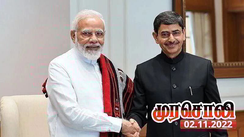 “ஆளுநர் பேசும் ‘ஆரிய வேதங்கள்-வர்ணாசிரமம்’ தமிழ்நிலத்தில் வேகாது” : சனாதன கும்பலுக்கு முரசொலி எச்சரிக்கை!