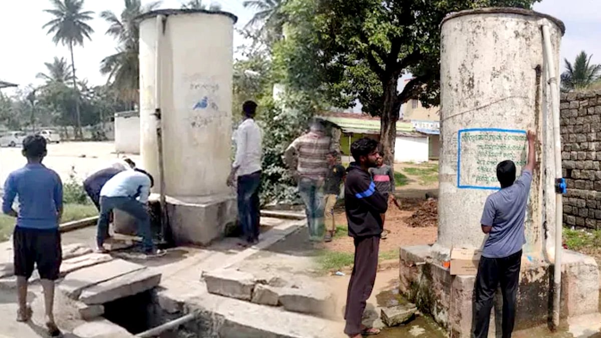 குழாயில் நீர் அருந்திய பட்டியலின பெண்.. தொட்டியை கோமியத்தால் சுத்தம் செய்த கிராமம்.. கர்நாடகாவில் கொடுமை!