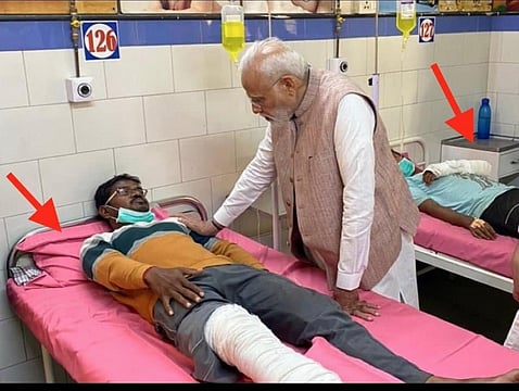 “பிரதமர் மோடியின் வருகைக்காக புதிய படுக்கைகள்..” : சினிமா செட் போல மருத்துவமனையை மாற்றிய குஜராத் அரசு!