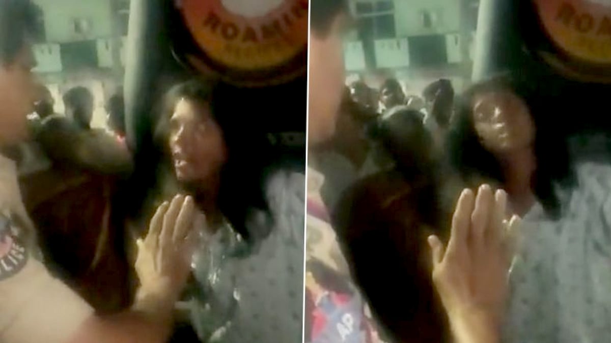 குடிபோதையில் இருந்த இளம்பெண்.. அறிவுரை கூறிய காவலருக்கு அடி உதை.. வெளியான வீடியோவால் பரபரத்த ஆந்திரா !