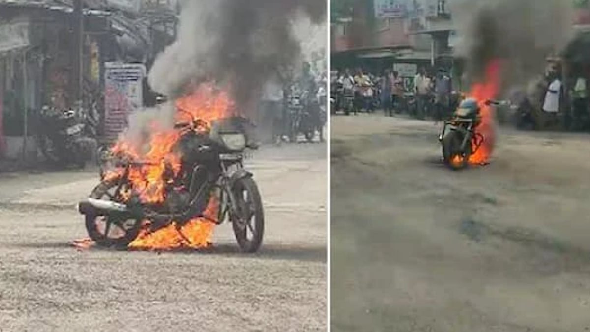 நடுரோட்டில் பைக்கை எரித்த ஜூஸ் கடைக்காரர்.. காரணத்தை கேட்டு அதிர்ந்த பொதுமக்கள்: புதுச்சேரியில் அதிர்ச்சி