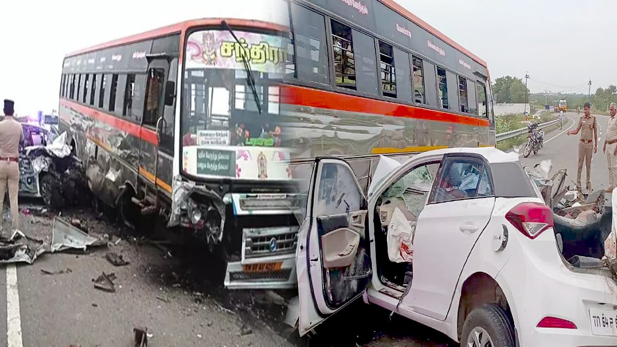 தனியார் பேருந்து மீது மோதிய கார்.. 3 இன்ஜினீரிங் மாணவர்கள் பரிதாப பலி.. கோவில்பட்டியில் நடந்த கோரம் !