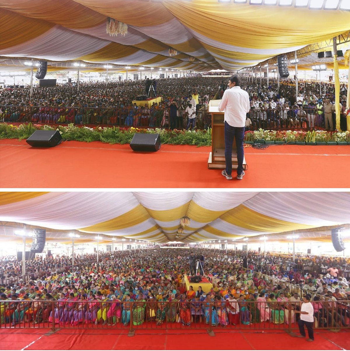 “அந்த பத்து பேரும் வரல..” : விழாவிற்கு வராத அதிமுக எம்.எல்.ஏ.க்களுக்கு வாழ்த்து சொன்ன அமைச்சர் உதயநிதி !