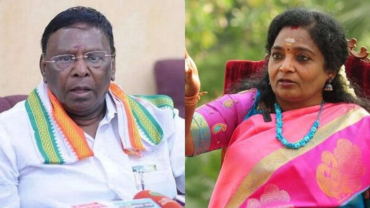 தமிழிசை என பெயர் வைத்து கொண்டு தமிழை அழிக்க நினைக்கும்ஆளுநர்.. முன்னாள் முதல்வர் நாராயணசாமி கடும் தாக்கு!