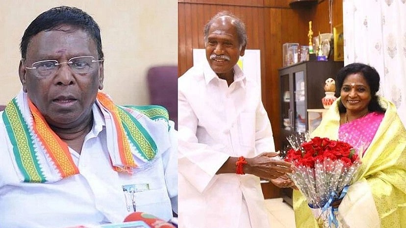 முதல்வர் ரங்கசாமியின் முதுகில் குத்தி வரும் ஆளுநர் தமிழிசை சவுந்தரராஜன்..  நாராயணசாமி கடும் விமர்சனம்!