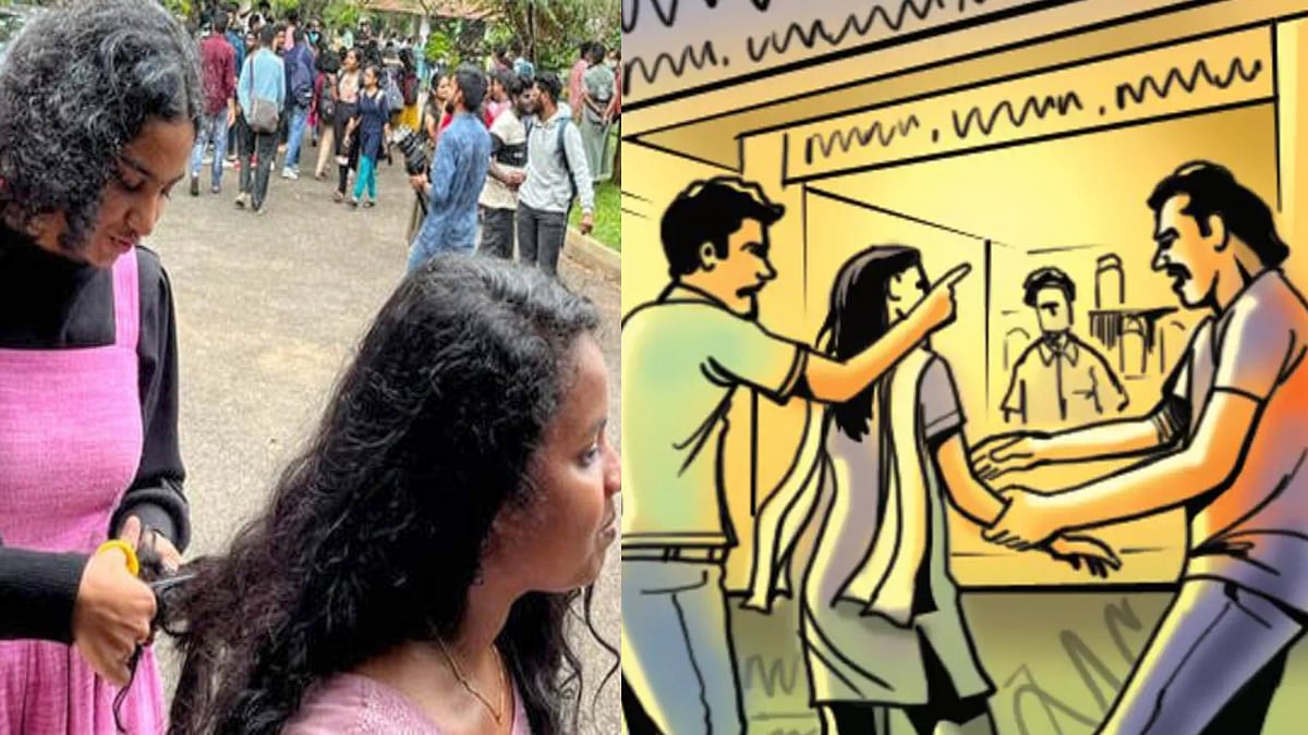 ஈவ் டீசிங் செய்வதை தட்டி கேட்ட கேரள மாணவிக்கு அடி உதை.. முடிவெட்டி நூதன போராட்டத்தில் ஈடுபட்ட மாணவர்கள் !