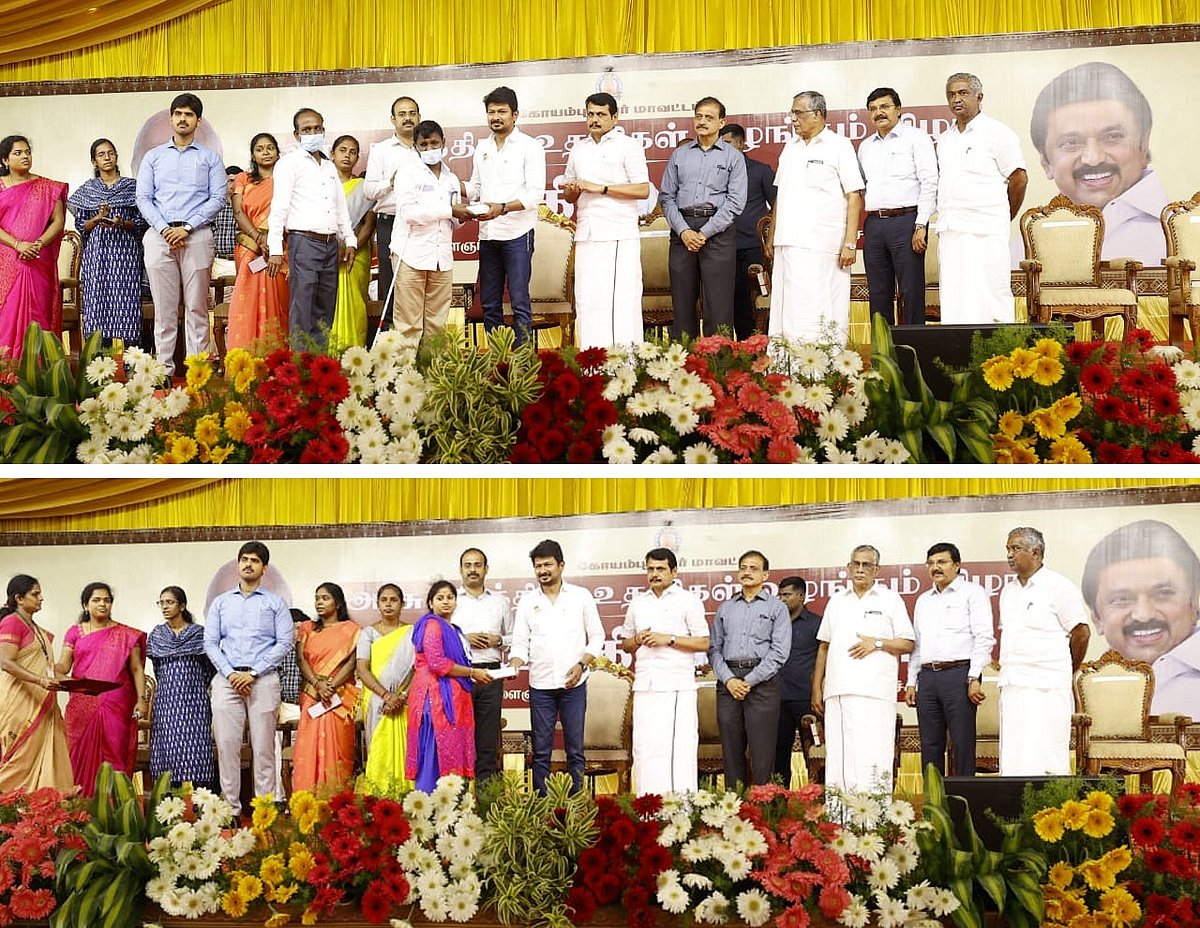 “அந்த பத்து பேரும் வரல..” : விழாவிற்கு வராத அதிமுக எம்.எல்.ஏ.க்களுக்கு வாழ்த்து சொன்ன அமைச்சர் உதயநிதி !