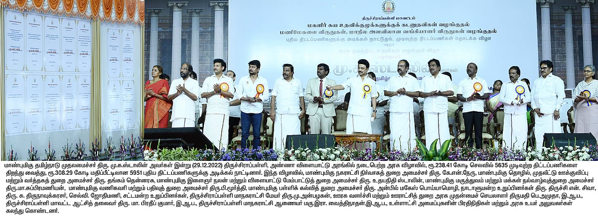 “ரூ.78 கோடி கடனுதவி.. சமுதாய அமைப்புகளுக்கு மணிமேகலை விருது” : திருச்சியில் பிரமாண்ட அரசு விழா !