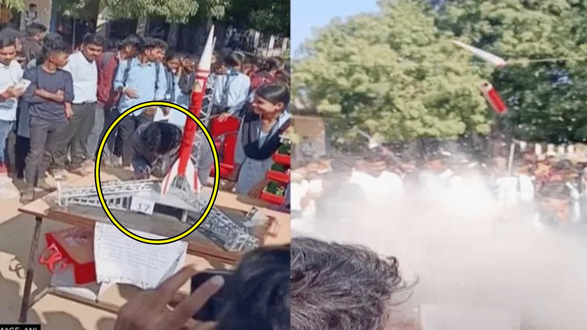 திடீரென வெடித்து சிதறிய மாணவர்கள் தயாரித்த ராக்கெட்.. கண்காட்சியில் 11 மாணவர்களுக்கு நேர்ந்த சோகம்: VIDEO