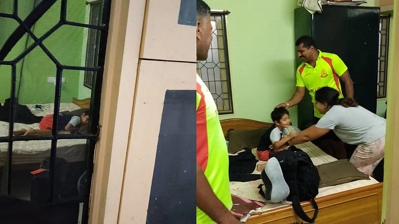 தனியாக வீட்டின் படுக்கை அறையில் மாட்டிக் கொண்ட சிறுவன்.. 10 நிமிடத்தில் மீட்ட தீயணைப்பு வீரர்கள்!