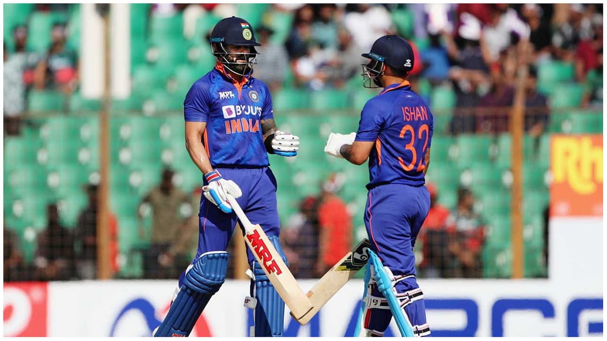 வங்கதேச பந்துவீச்சை சிதறடித்த இஷான் கிஷான் -விராட் கோலி ஜோடி.. உலகசாதனையை சமன் செய்து அசத்திய இந்திய அணி!