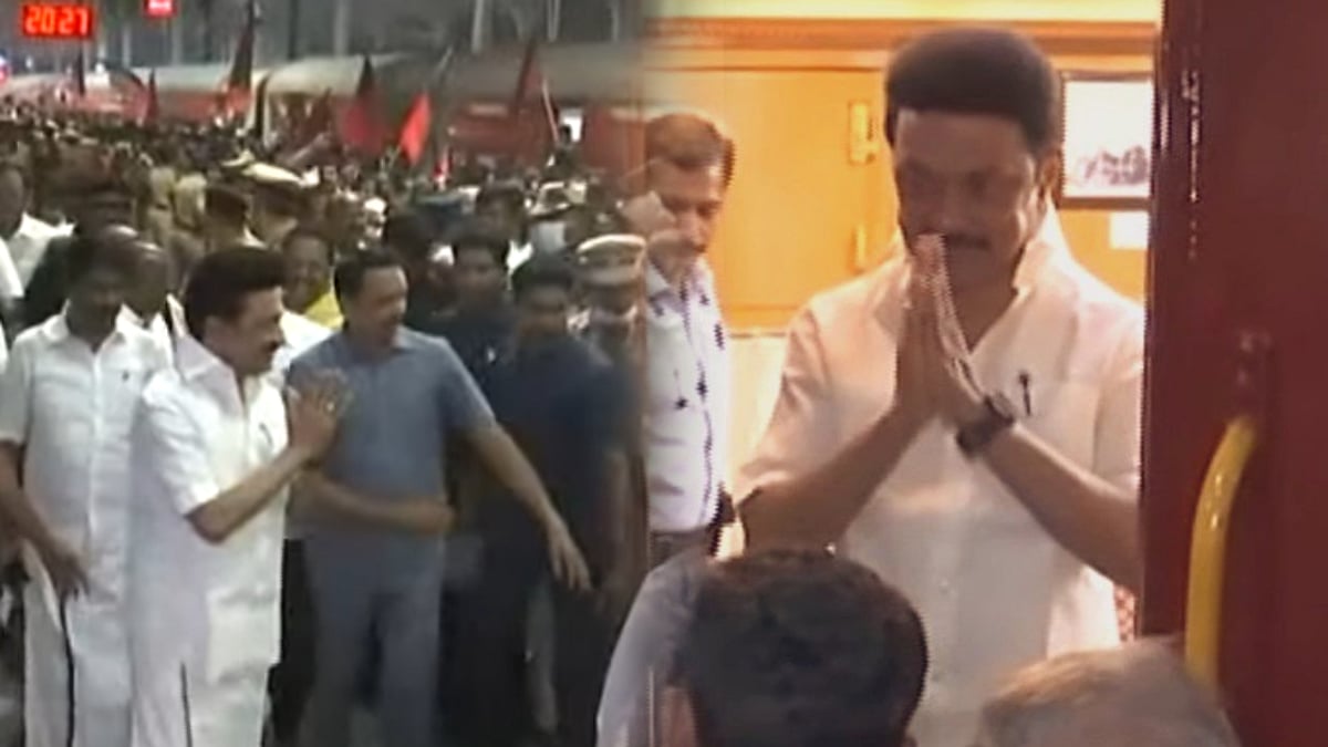 சென்னையிலிருந்து பொதிகை ரயிலில் முதலமைச்சர் மு.க.ஸ்டாலின் தென்காசி பயணம்.. பொதுமக்கள் வரவேற்பு !